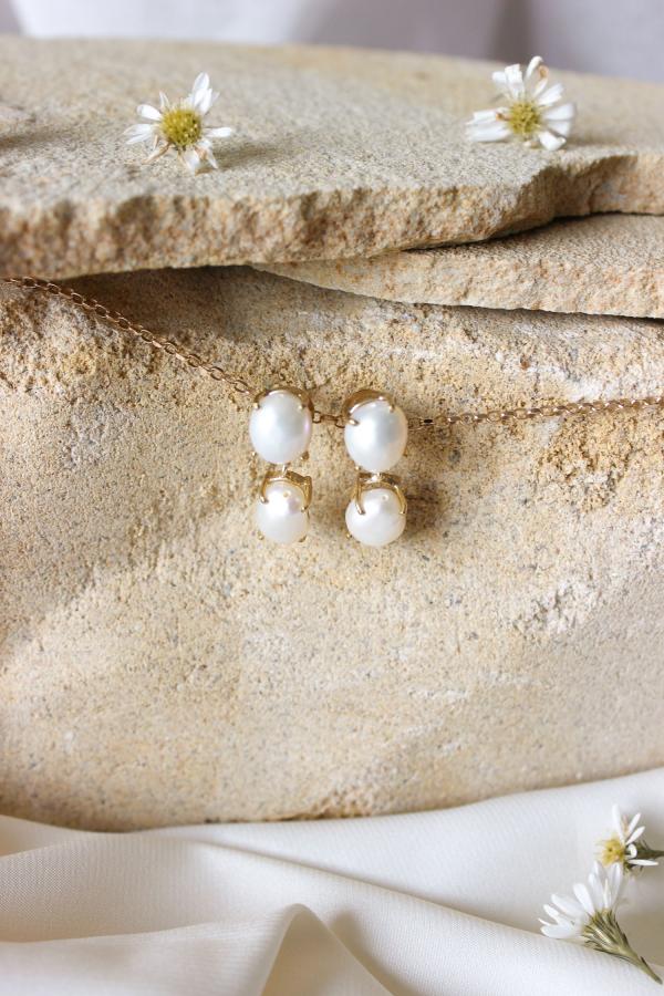 SIENNA GRACE MC415 PEARL DROP EARRINGS 14K GOLD FILL MILANE COLLECTIVE-2