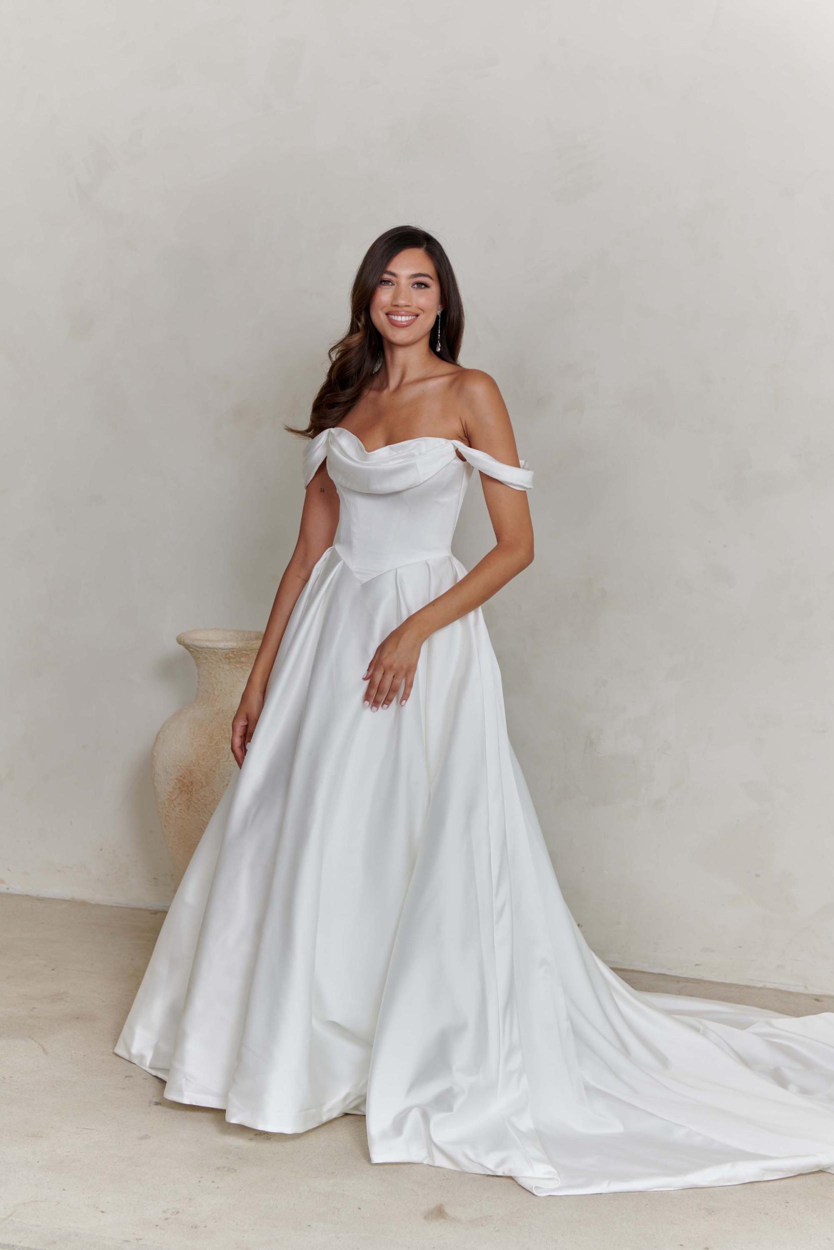 Cassidy Off The Shoulder A-Line Wedding Dress