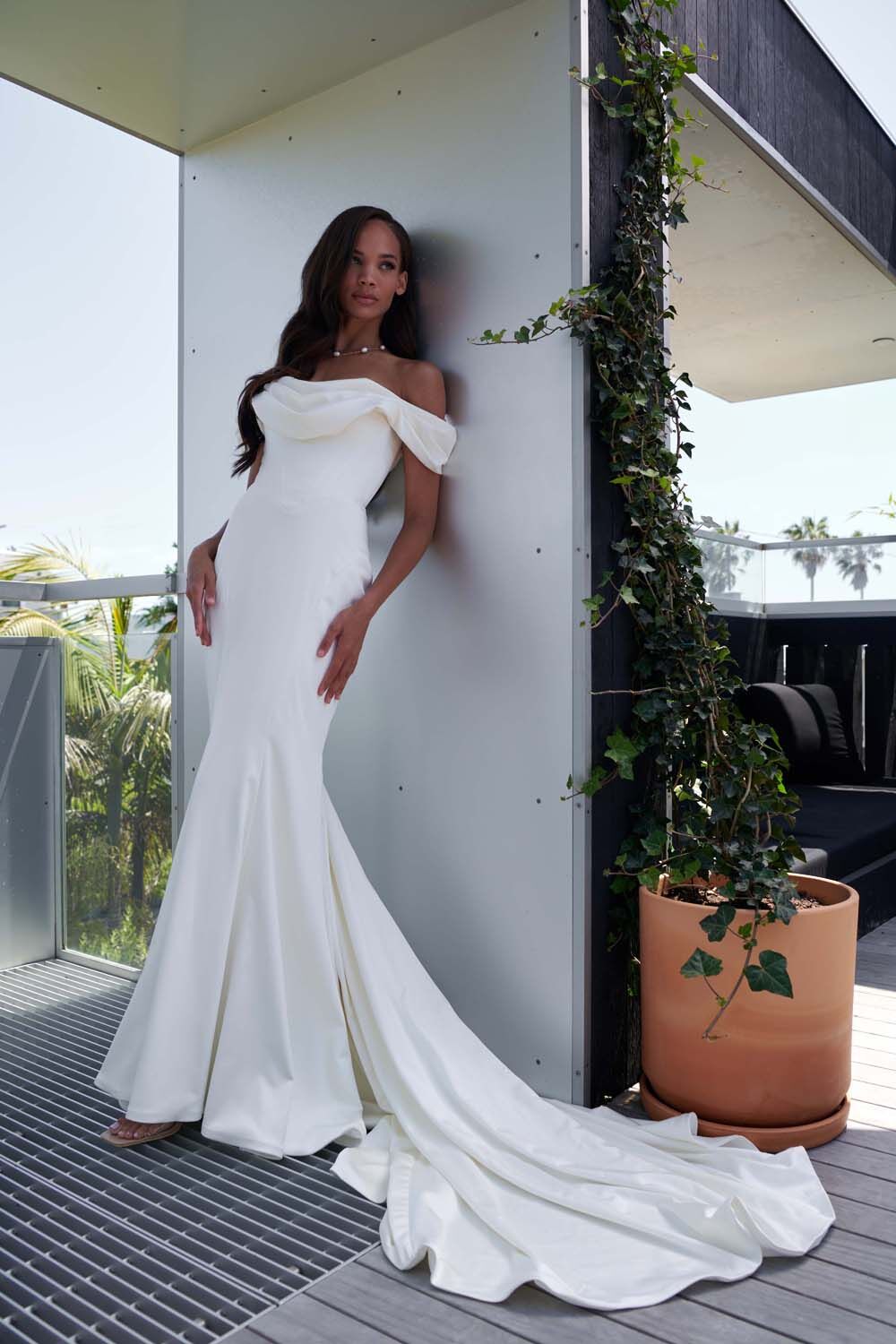 Altair Off The Shoulder Mermaid Wedding Dress by Serene Ame